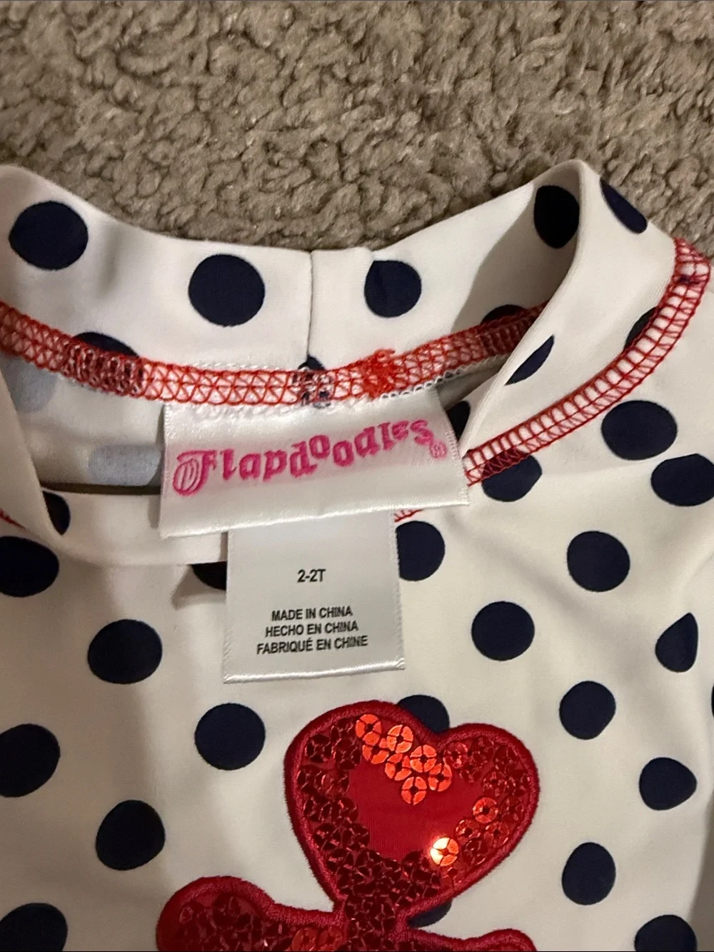 Girls Navy & Red Polka Dot Swim Sets- Anchor Top & Mix Shorts